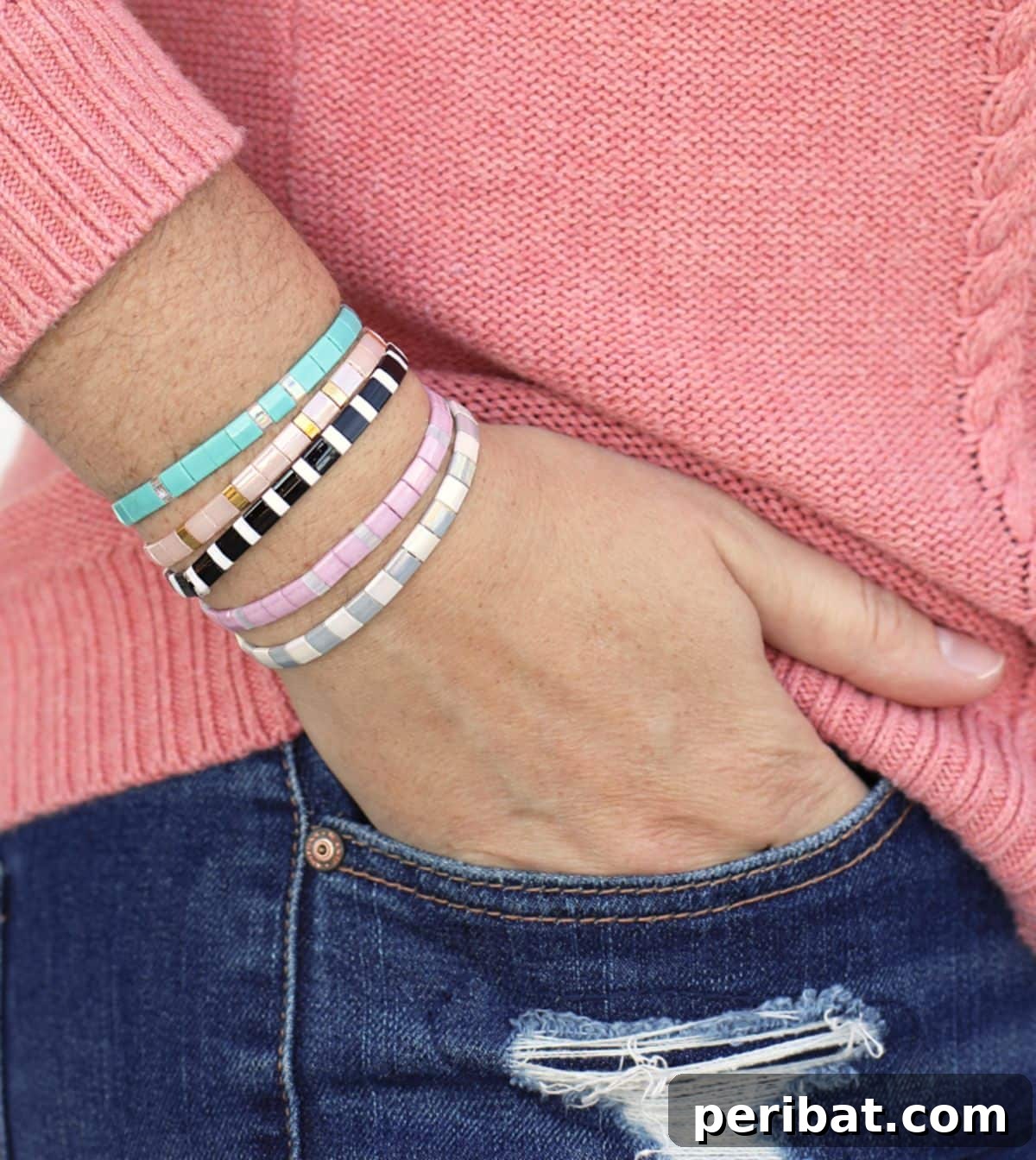 DIY Flat Bead Bracelet