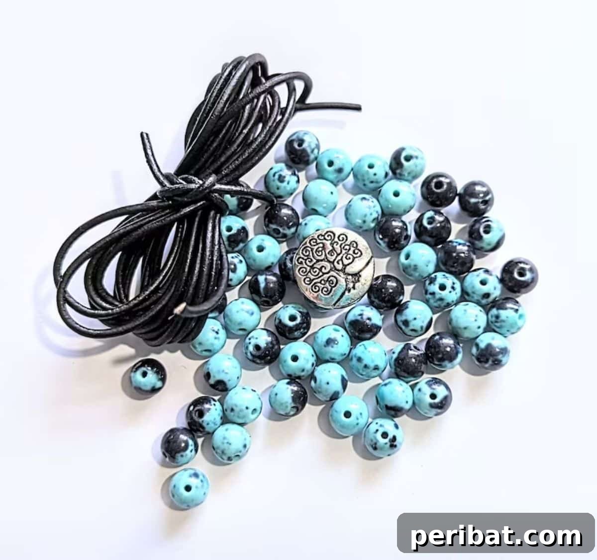 Genuine Gemstone Beaded Leather Triple Wrap Bracelet Kit