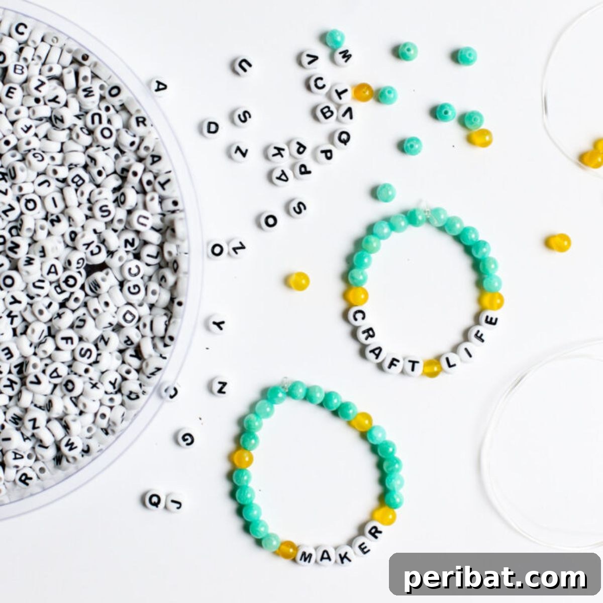 DIY Word Bead Bracelets
