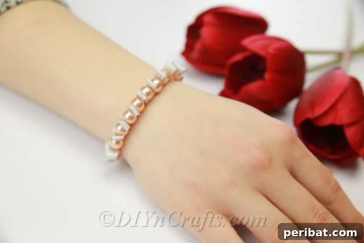 Pearl and Ribbon Bracelet