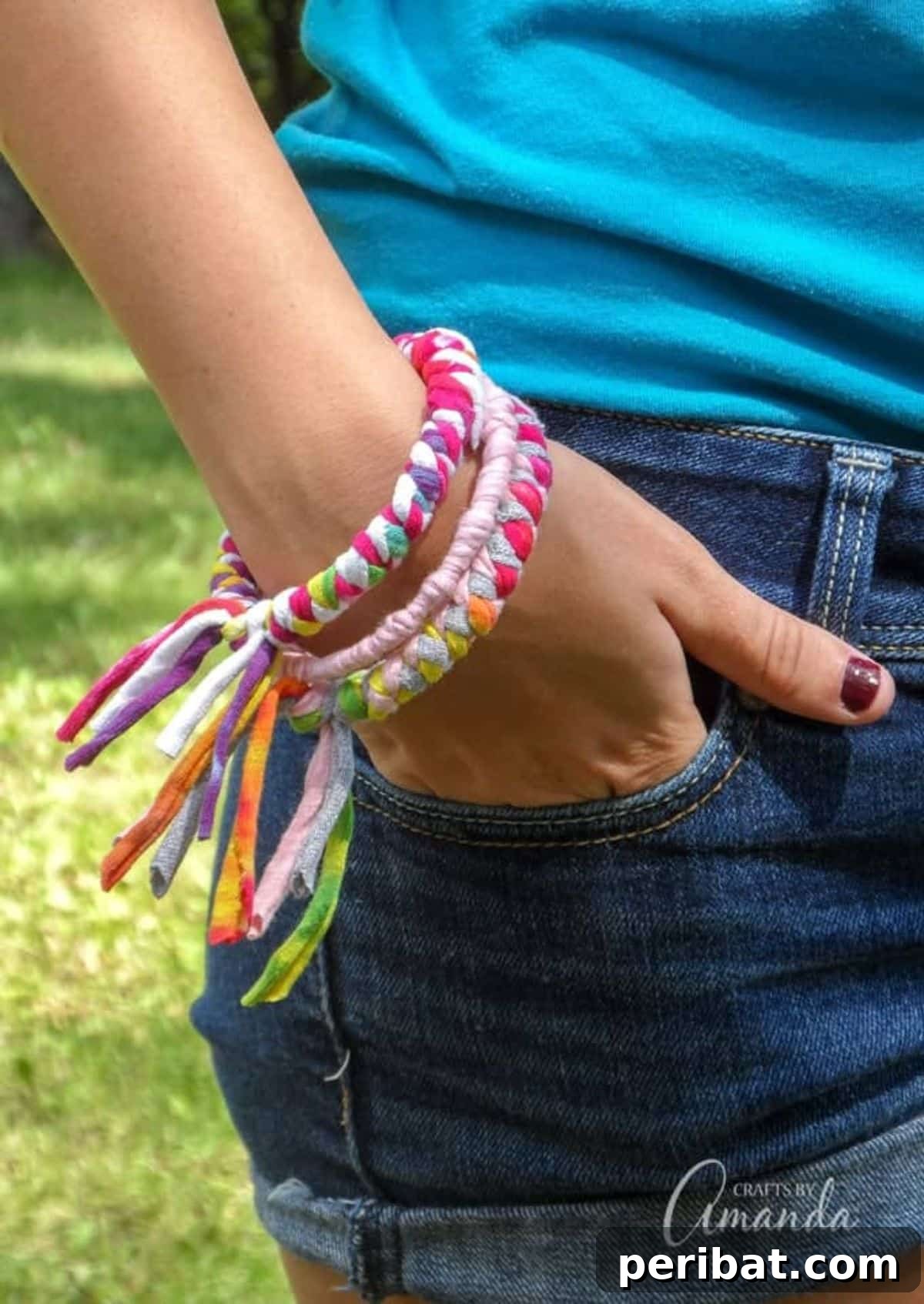 DIY Bracelets from Recycled T-shirts
