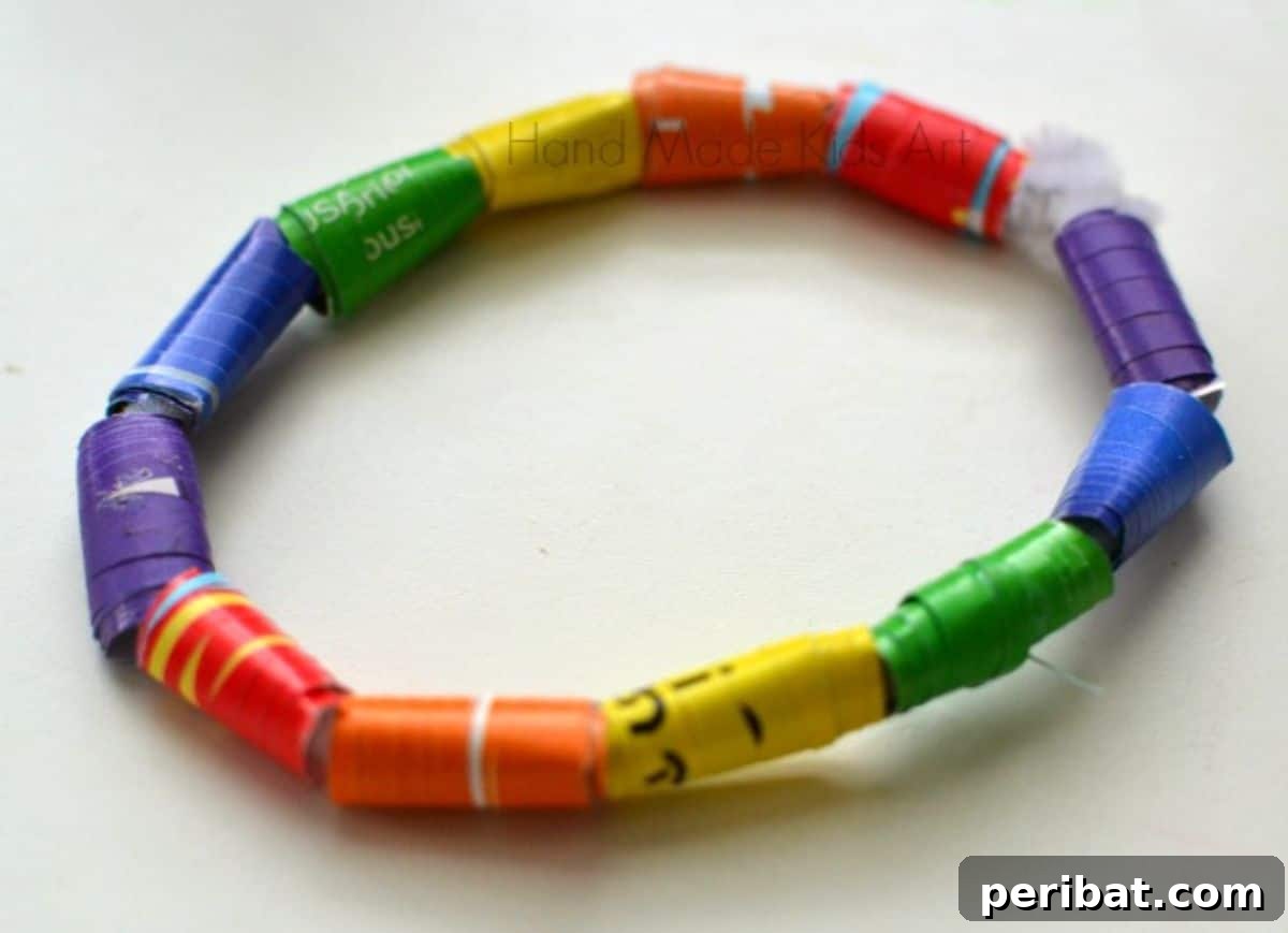 DIY Paper Bead Bracelets