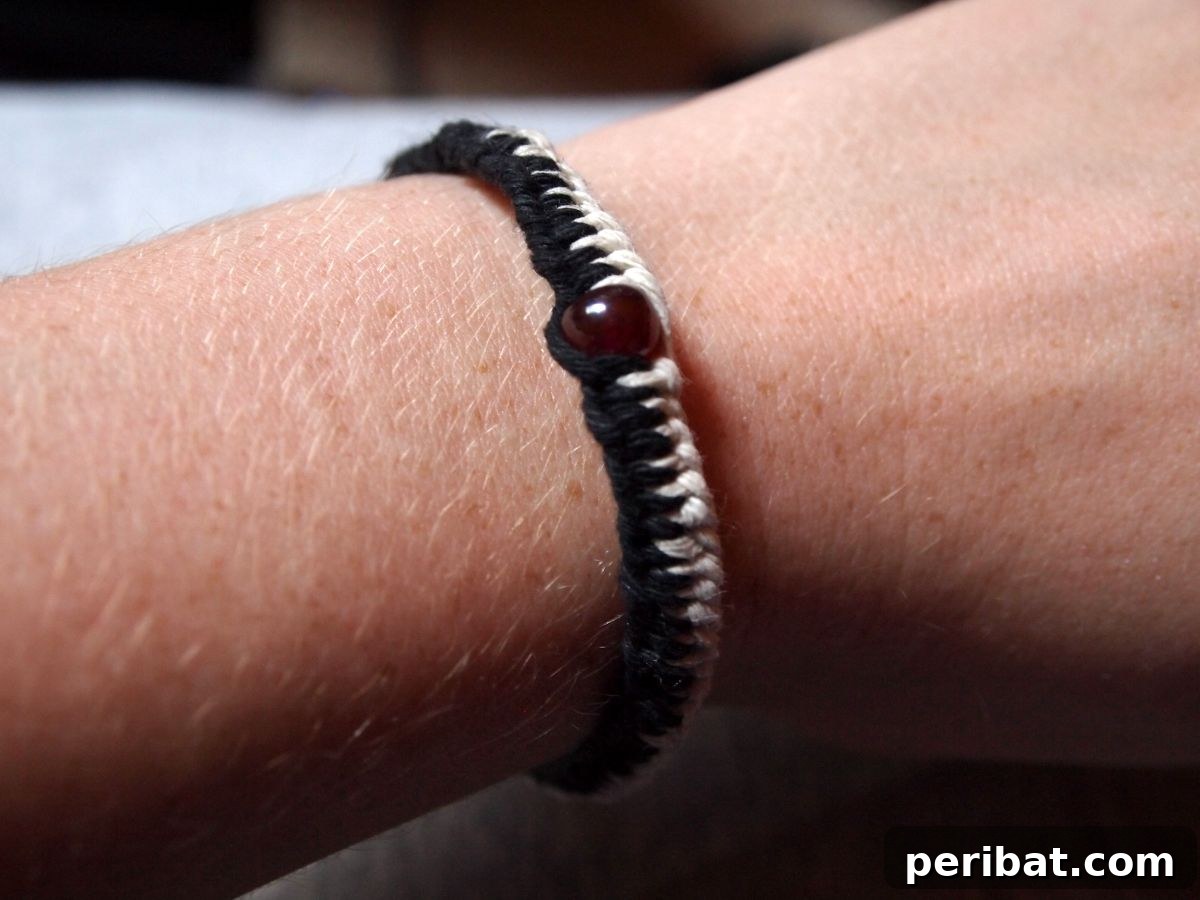 DIY Zipper Hemp Bracelet