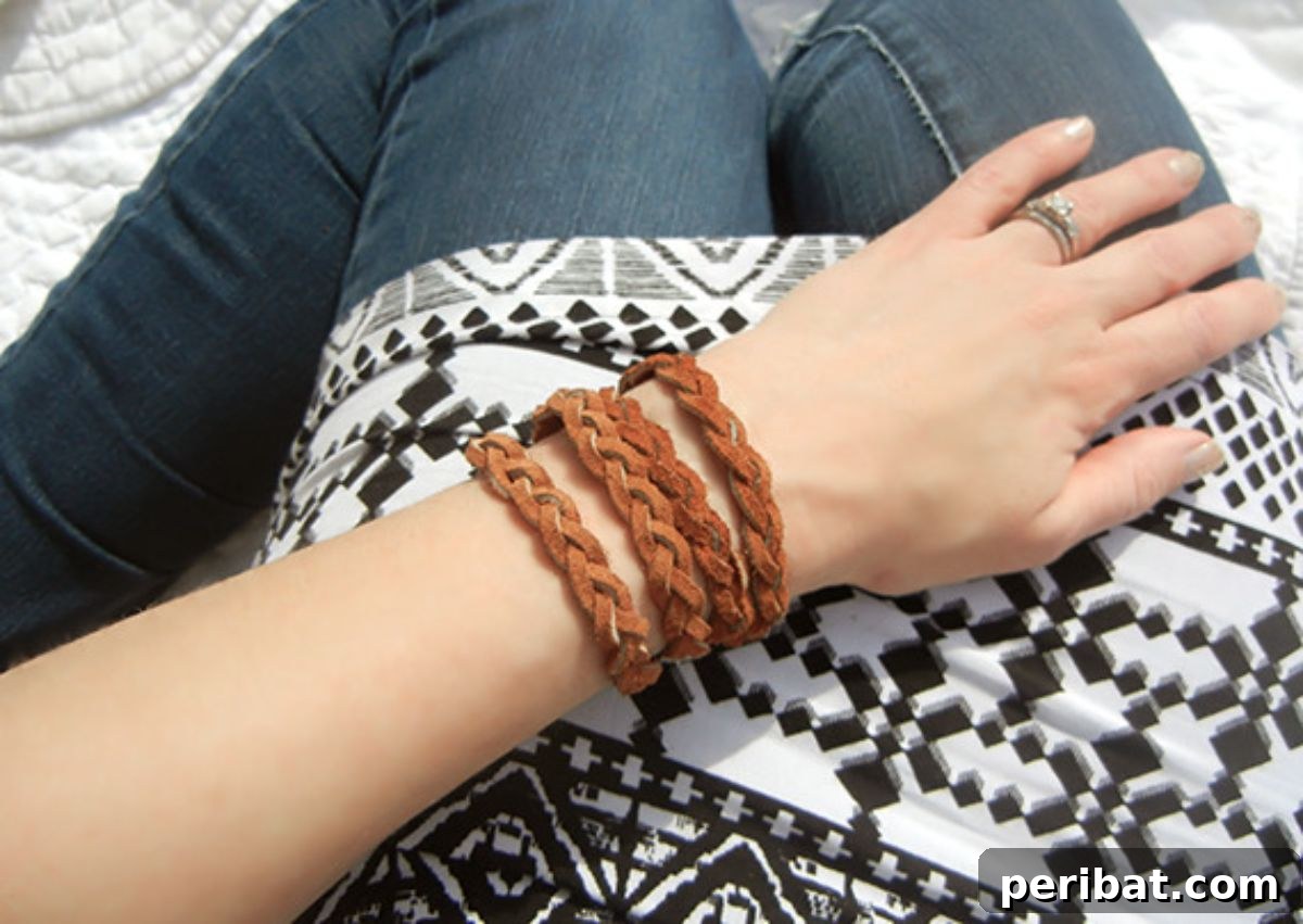 Braided Leather Wrap Bracelets