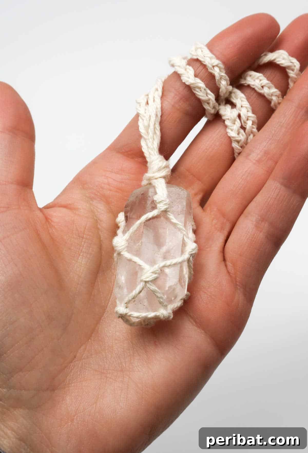 52 Inspiring DIY Necklace Ideas and Kits for Stunning Handmade Jewelry 14 hand holding elegant macrame stone necklace