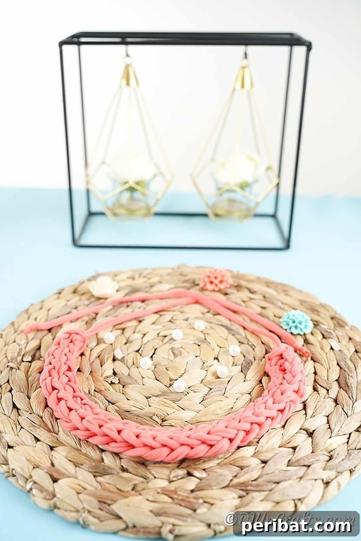 52 Inspiring DIY Necklace Ideas and Kits for Stunning Handmade Jewelry 3 chic finger knitted necklace on wooden table