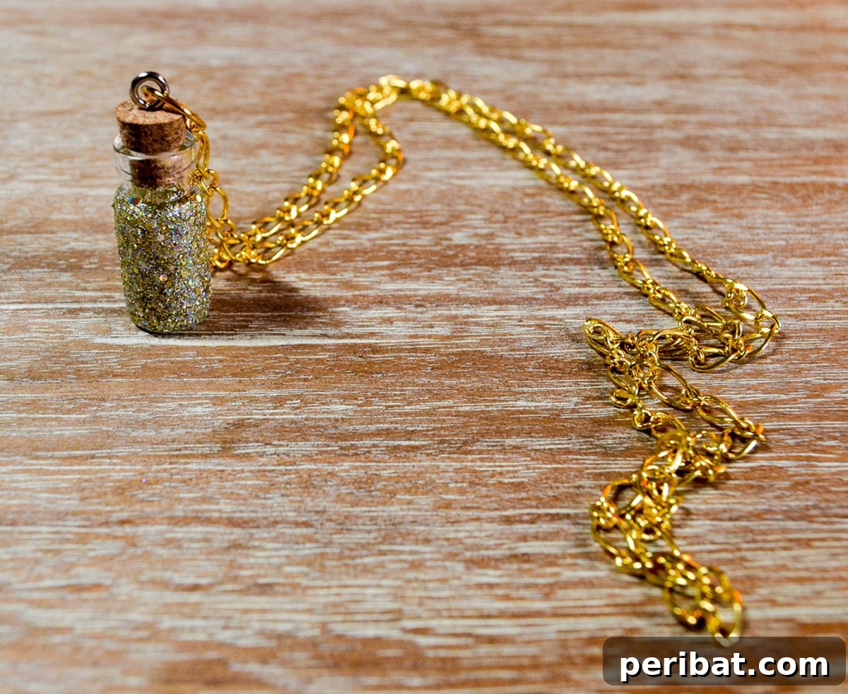 52 Inspiring DIY Necklace Ideas and Kits for Stunning Handmade Jewelry 27 magical fairy dust necklace on wooden table