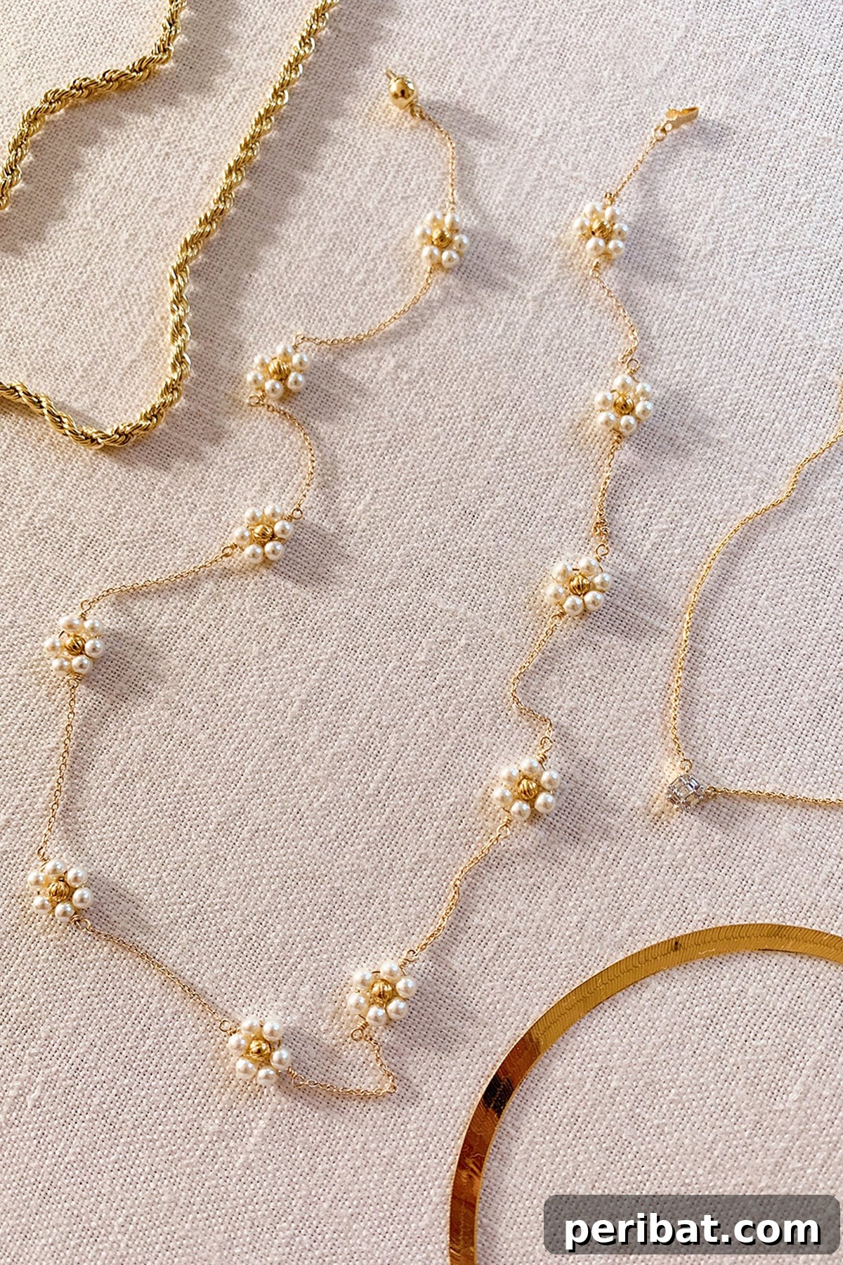 52 Inspiring DIY Necklace Ideas and Kits for Stunning Handmade Jewelry 28 elegant pearl daisy chain necklace with other delicate necklaces
