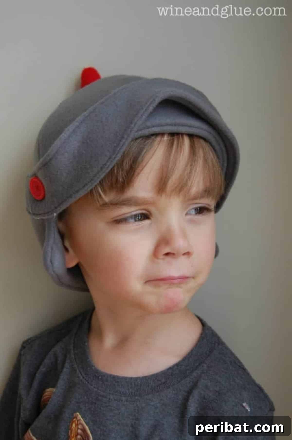 DIY Fleece Knight Helmet Hat