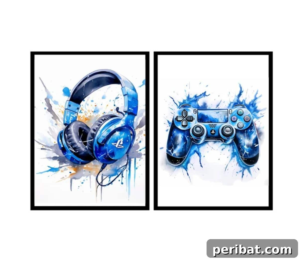 Blue Gaming Wall Art