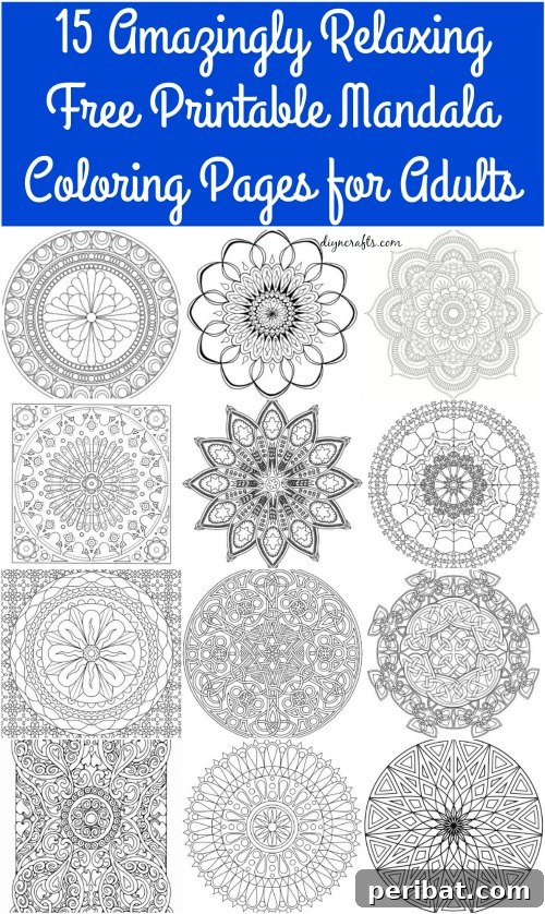 15 Amazingly Relaxing Free Printable Mandala Coloring Pages for Adults