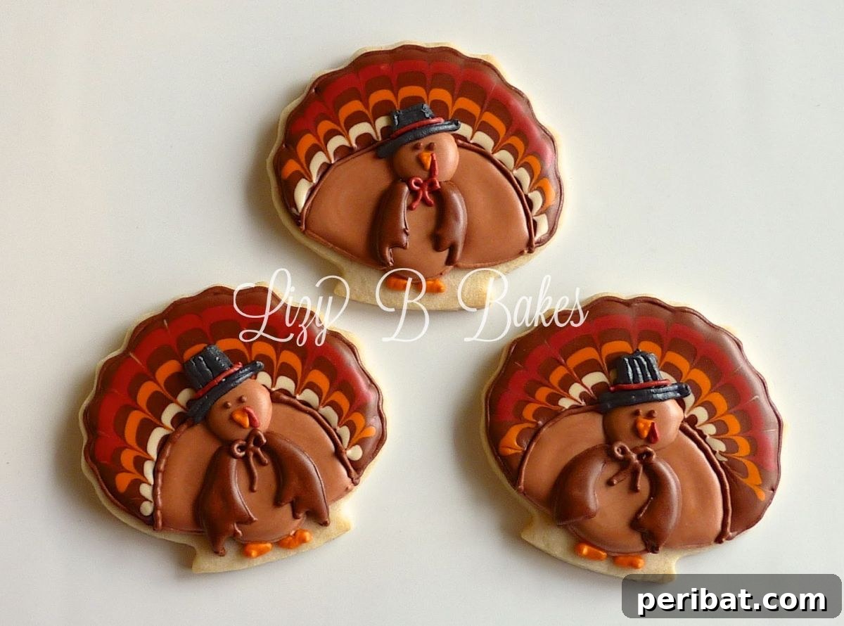 Bake 40 Amazing Thanksgiving Cookies Recipes & Decorating Tips 12 Thanksgiving Turkey Cookie Tutorial