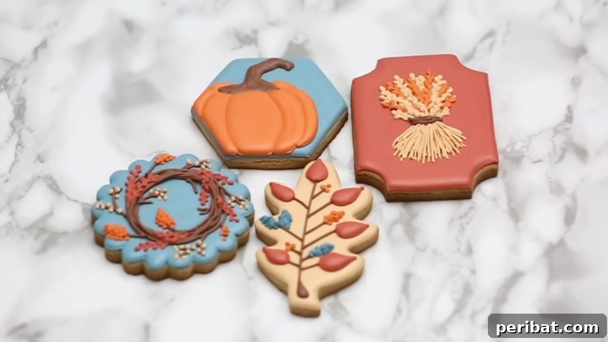 Bake 40 Amazing Thanksgiving Cookies Recipes & Decorating Tips 16 Beginner Thanksgiving & Fall Cookie Tutorial