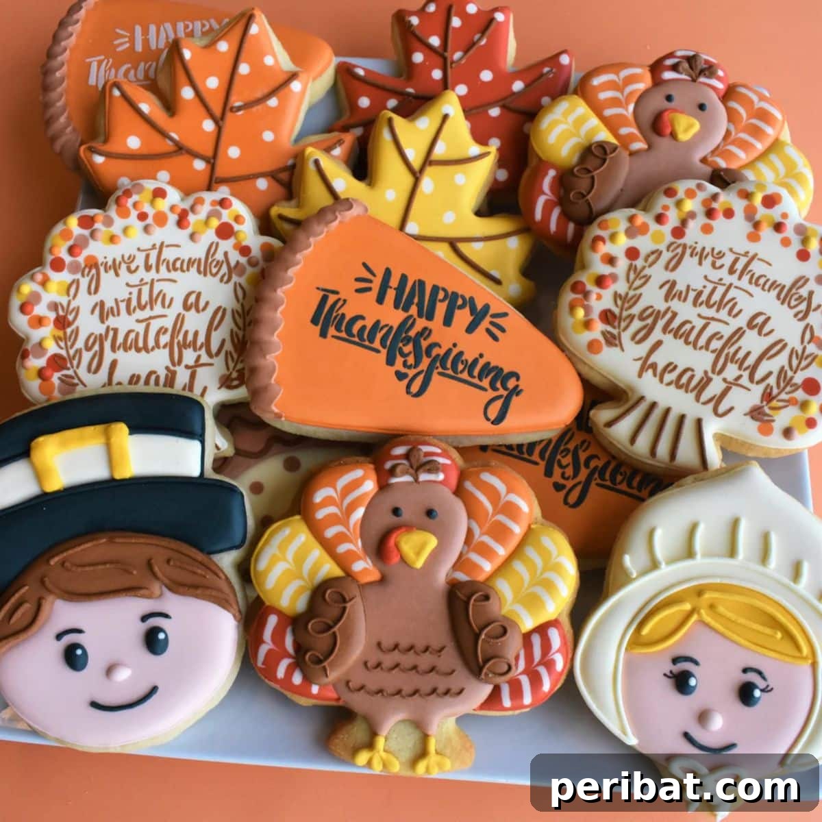 Bake 40 Amazing Thanksgiving Cookies Recipes & Decorating Tips 3 Thanksgiving Cookie Decorating Kit