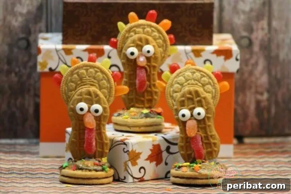 Bake 40 Amazing Thanksgiving Cookies Recipes & Decorating Tips 22 Cute but Nutty Thanksgiving Turkey Cookies DIY