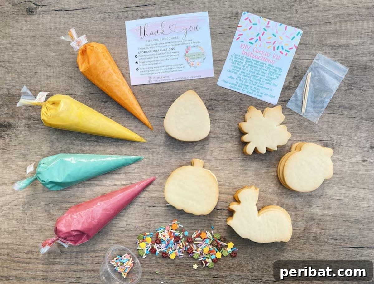 Bake 40 Amazing Thanksgiving Cookies Recipes & Decorating Tips 32 Thanksgiving/Fall Theme DIY Cookie Kit