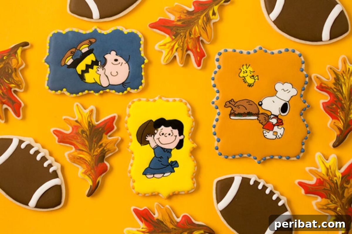 Bake 40 Amazing Thanksgiving Cookies Recipes & Decorating Tips 9 Charlie Brown Thanksgiving Cookies