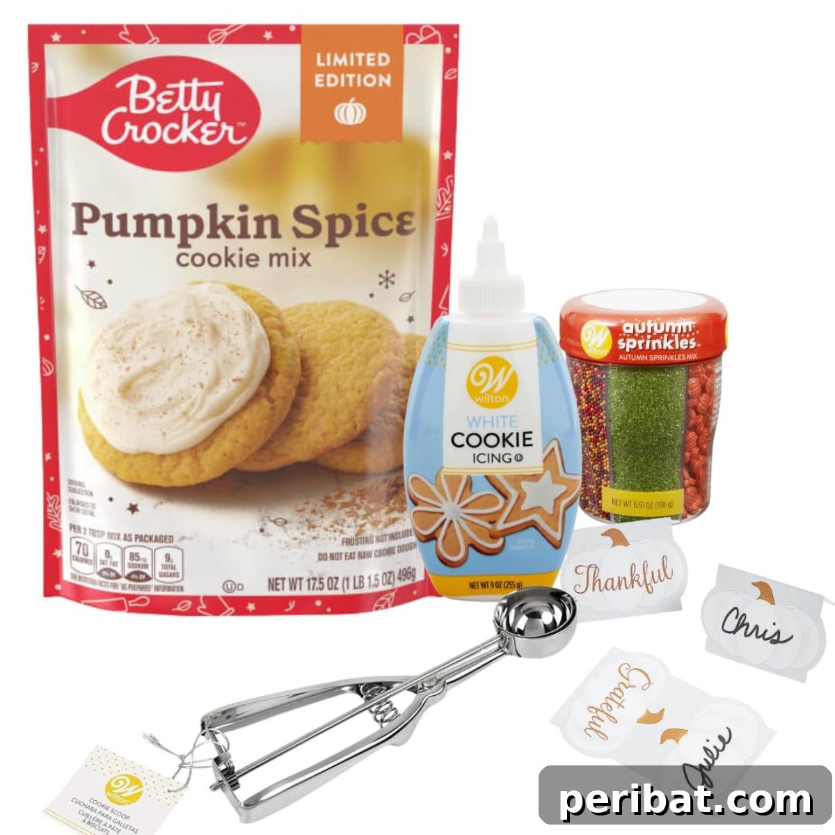 Bake 40 Amazing Thanksgiving Cookies Recipes & Decorating Tips 10 Pumpkin Spice Fall Thanksgiving Cookie Kit