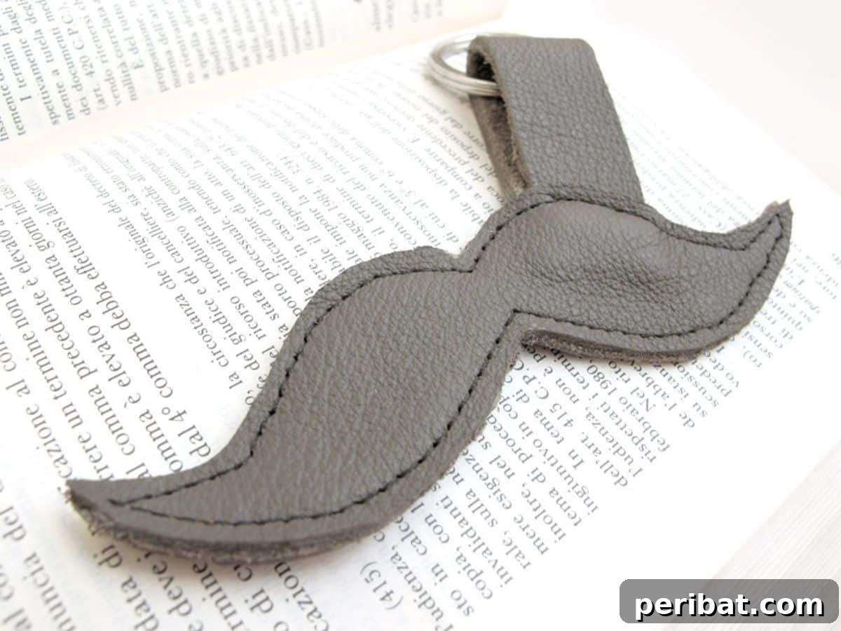 Crafting Love 45 DIY Gifts For Your Boyfriend 22 DIY Moustache Keychain