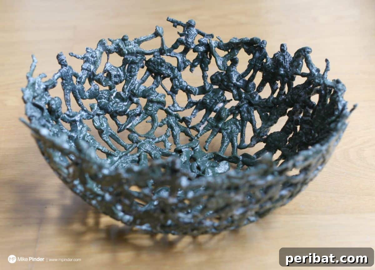 Crafting Love 45 DIY Gifts For Your Boyfriend 39 DIY Fruit Bowl of Melted Plastic Army Men