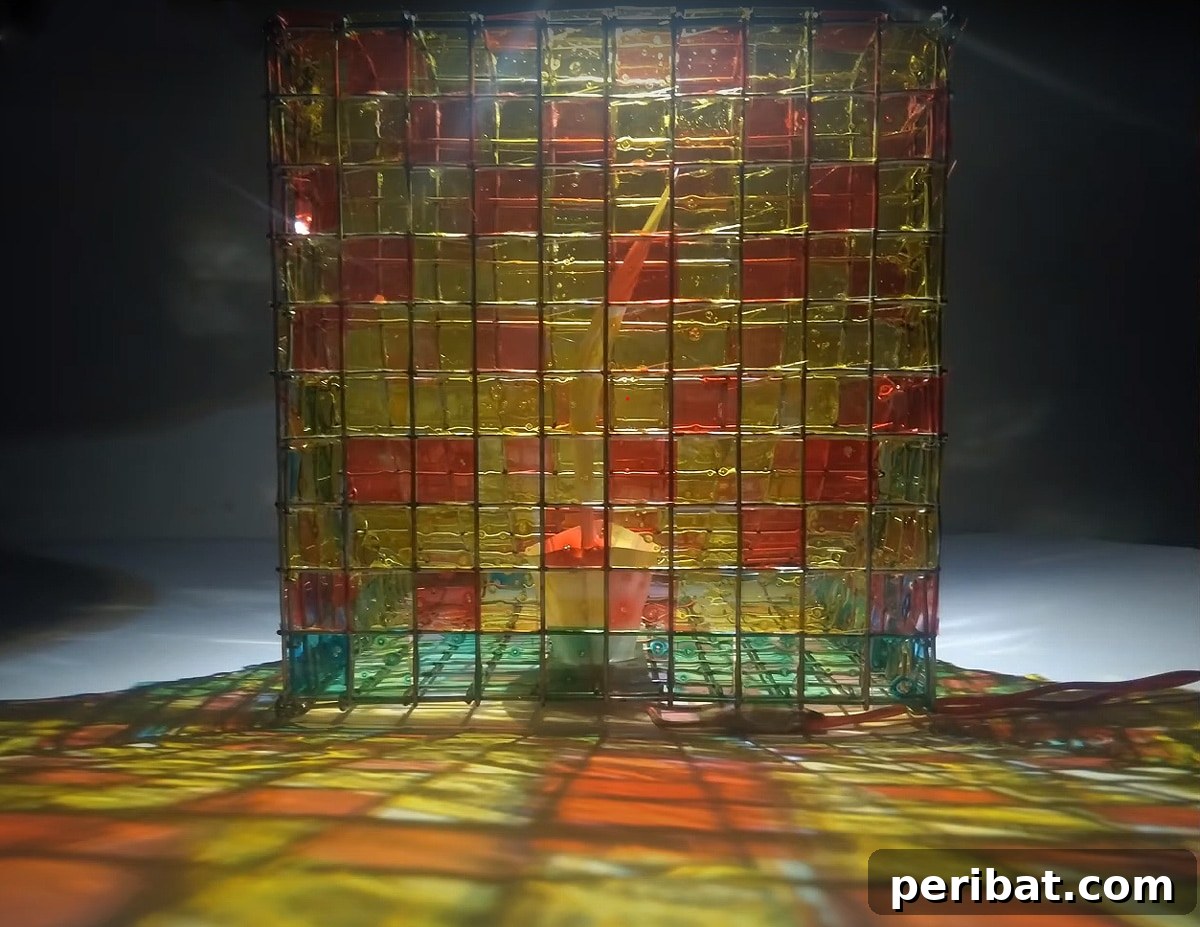 Sleek clear acrylic sheet mosaic lamp, a contemporary take on traditional mosaic art, perfect for adding sophistication.