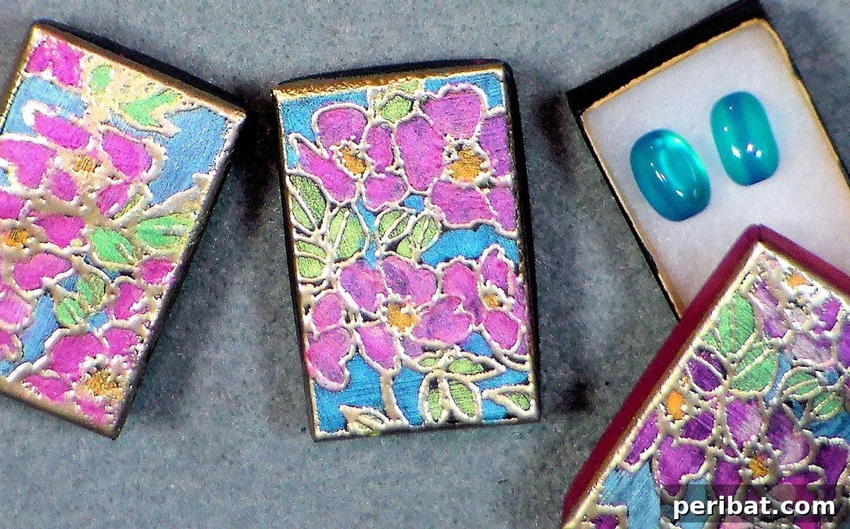 20 Hands-On Cloisonne Projects 3 three faux cloisonne trinket boxes