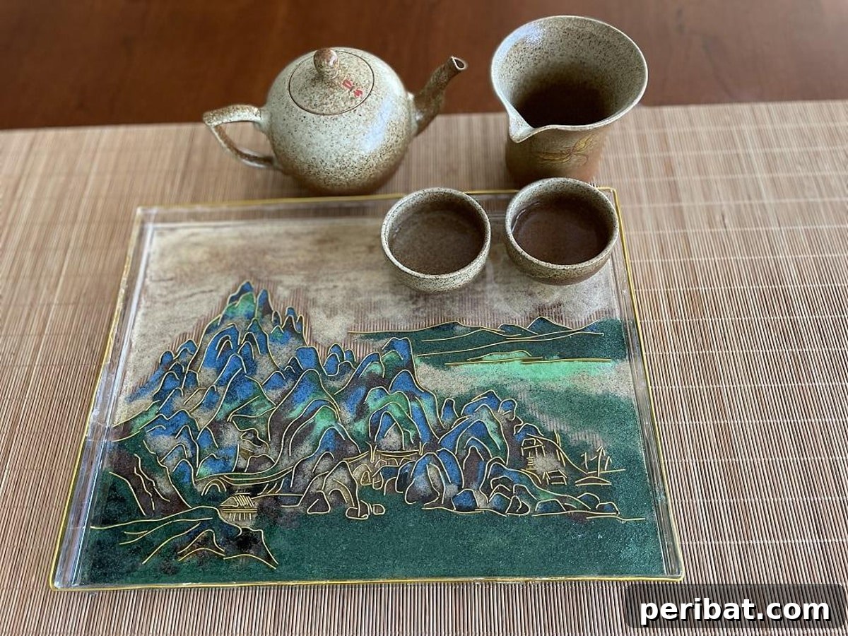 20 Hands-On Cloisonne Projects 6 cloisonne tea tray and tea set
