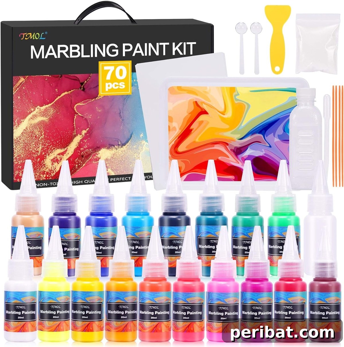 18 colors water marbling kit