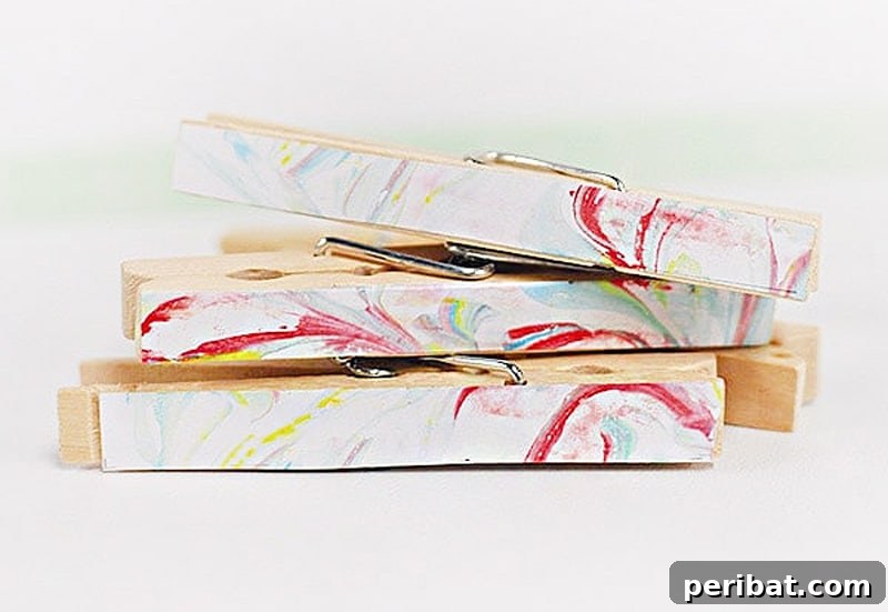 marbled clothes pins