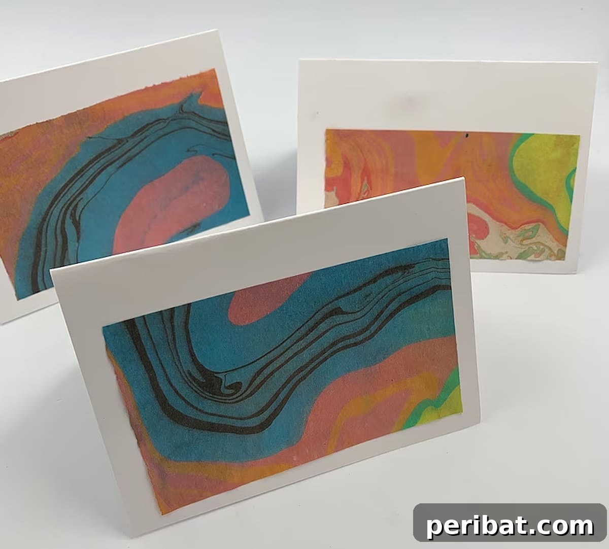 three marble paintings