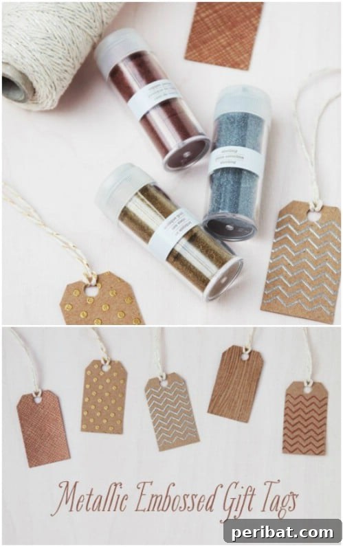 Metallic Embossed Gift Tags
