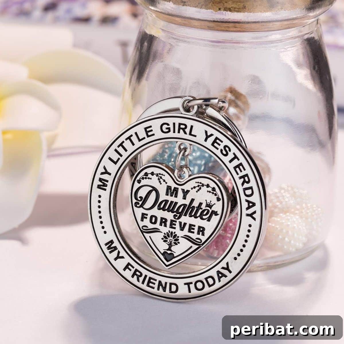 39 Adorable Handmade Gifts for Your Daughter 19 My Daughter Forever Heart Love Keychain - A Daily Symbol of Love