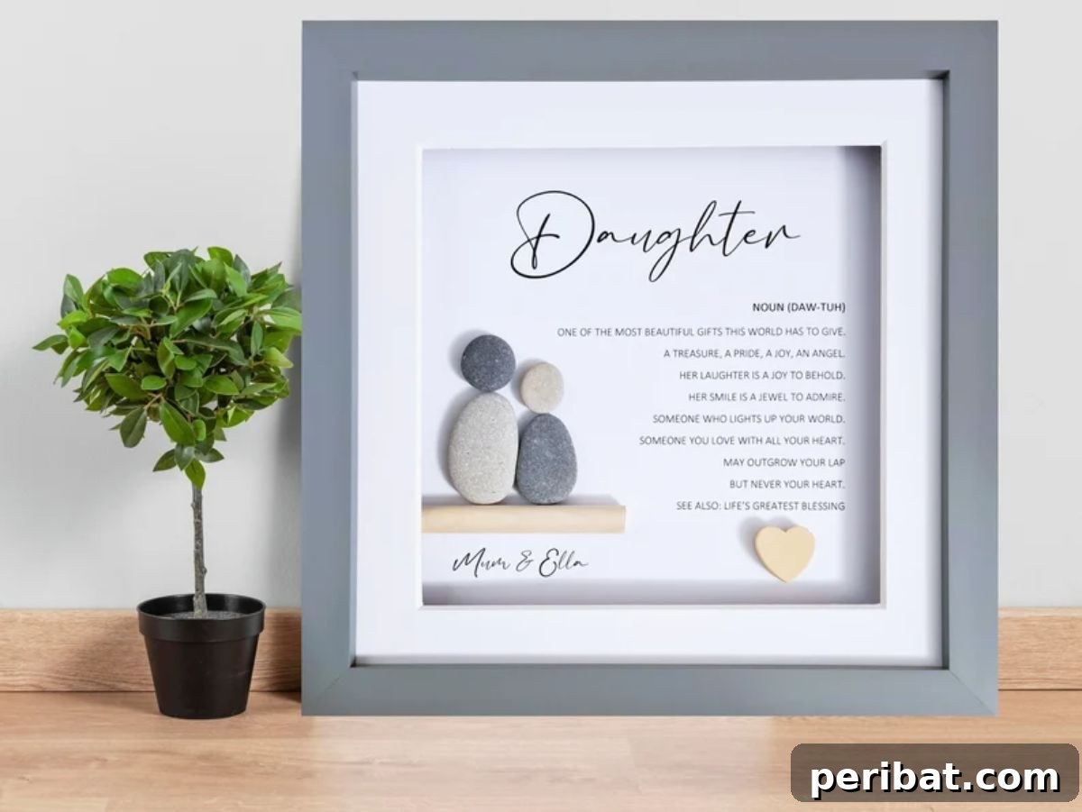 39 Adorable Handmade Gifts for Your Daughter 20 Personalized Pebble Art Decor for Daughter - A Unique Keepsake
