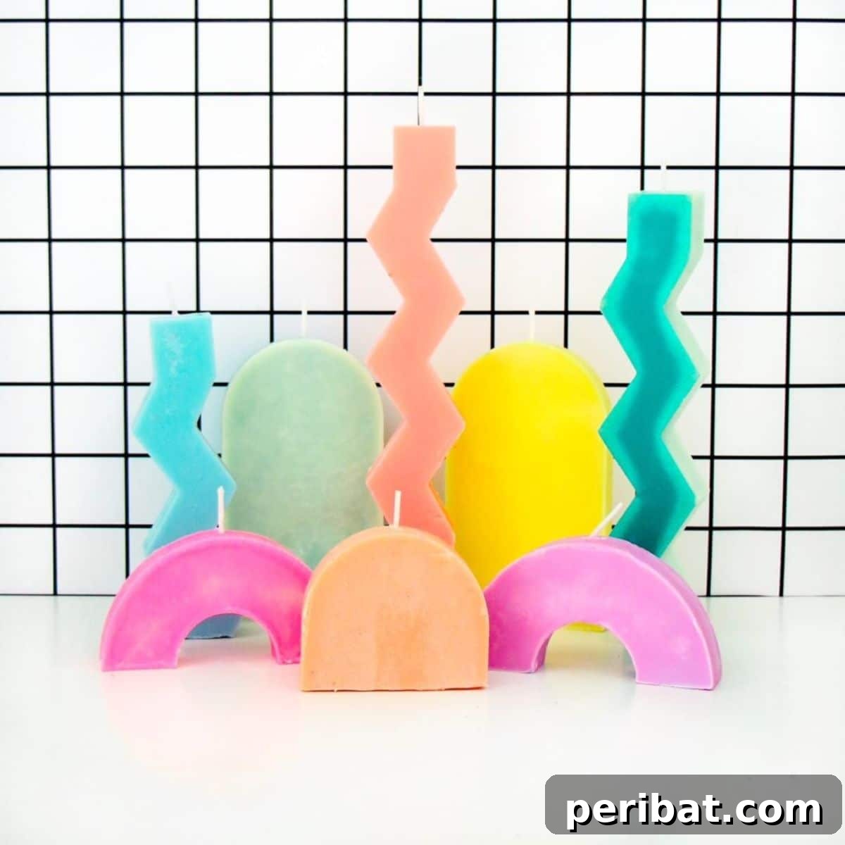 39 Adorable Handmade Gifts for Your Daughter 33 DIY Colorful Geometric Candles for Room Decor