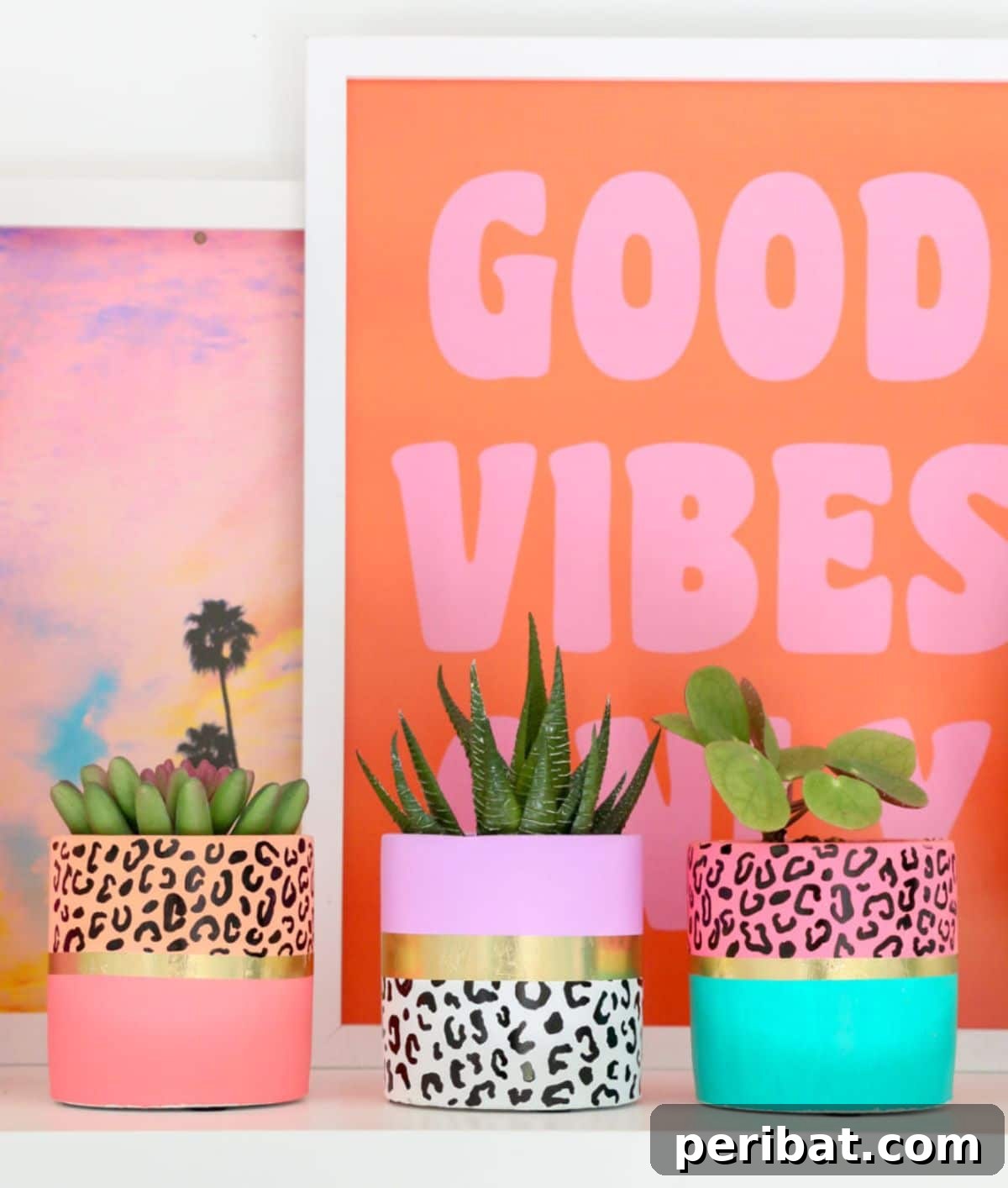 39 Adorable Handmade Gifts for Your Daughter 38 DIY Leopard Print Planters for Bold Home Decor