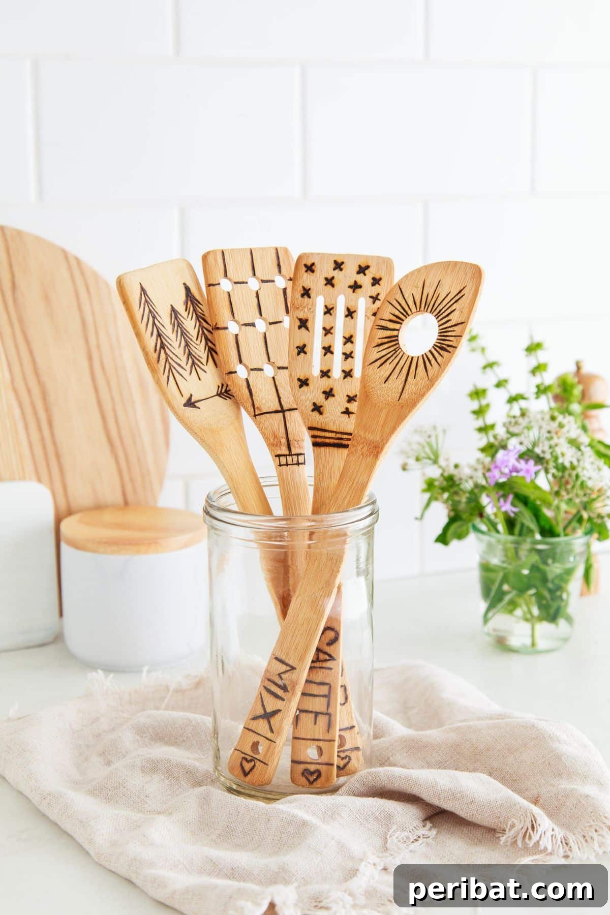 41 Loving Handmade Gifts for Your Wife 17 DIY Etched Wooden Utensils for the Kitchen