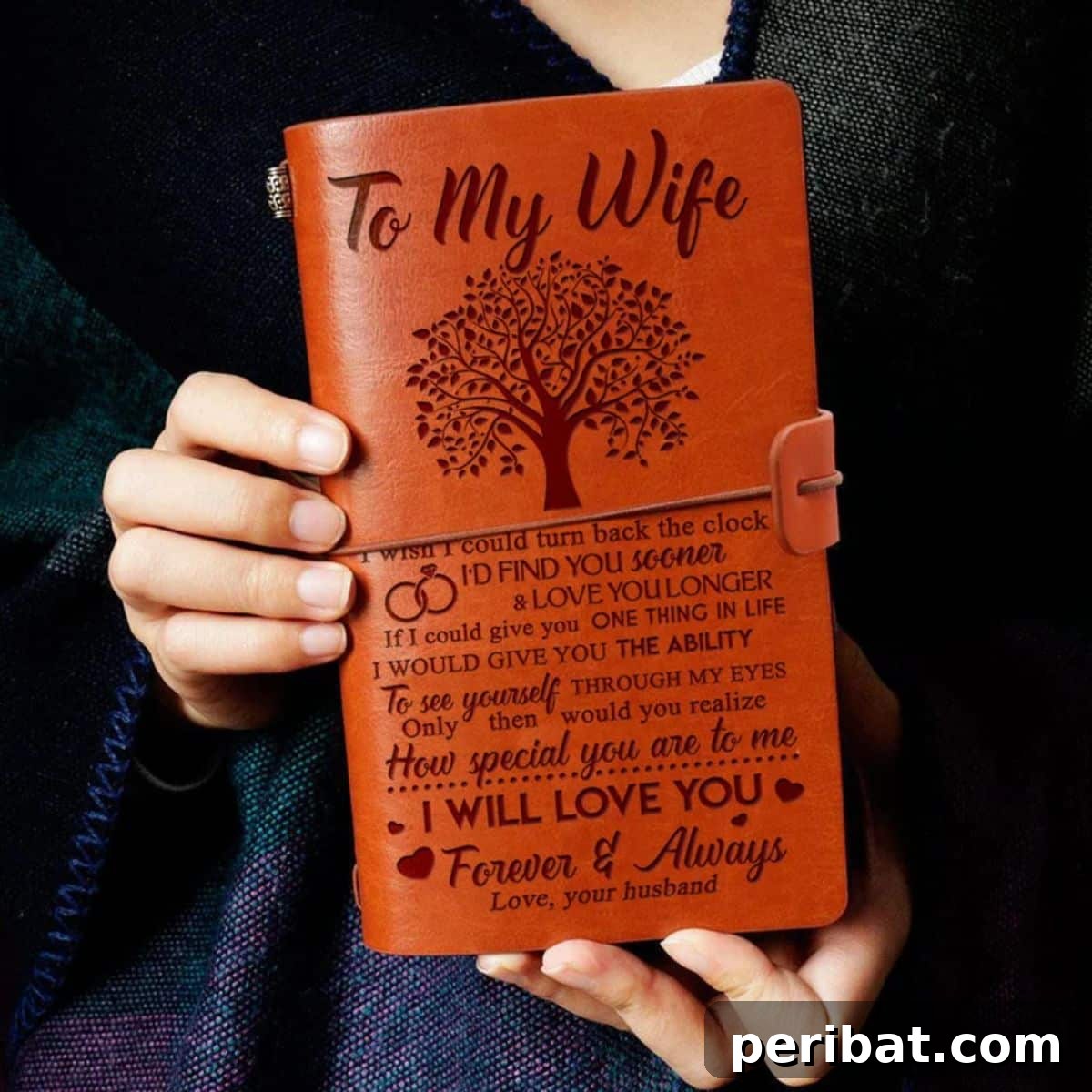 41 Loving Handmade Gifts for Your Wife 25 Engraved Leather Journal Notebook Diary for Wife