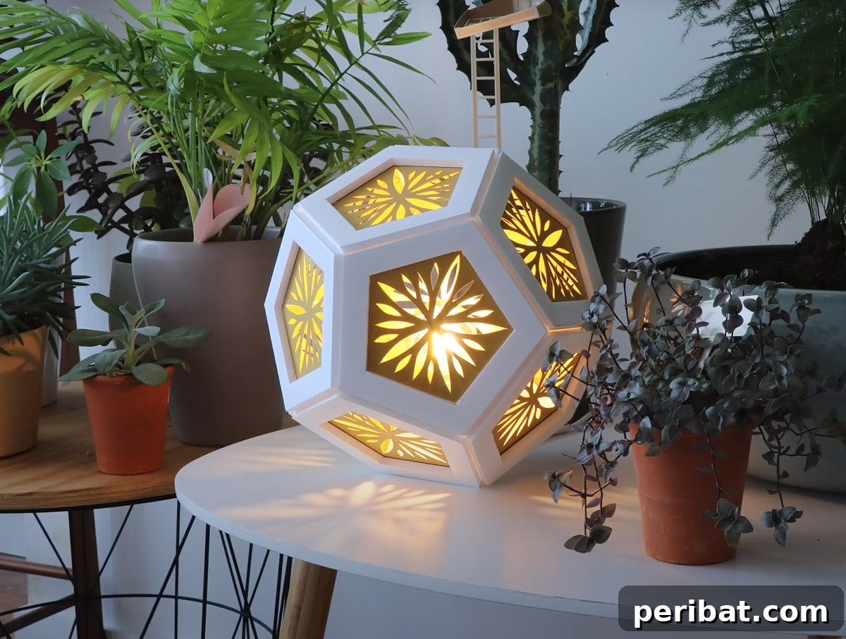 modern paper pendant lamp placed on table