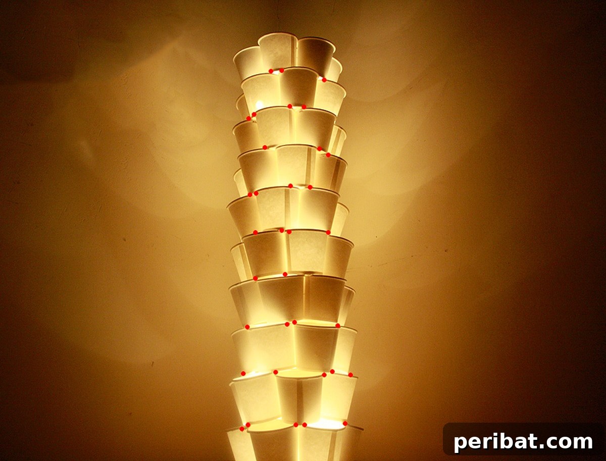 paper cup led lights