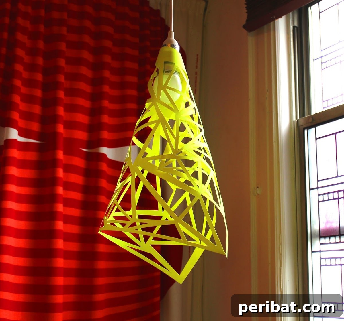 yellow paper-cut lamps