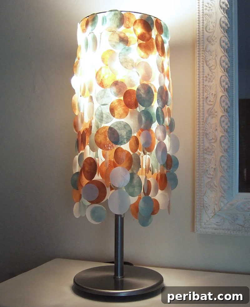 funky lampshade with circular pattern