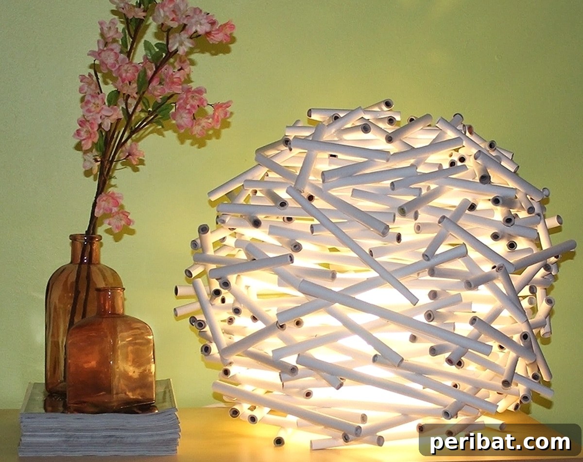 bird's nest-shaped lamp and flower vase
