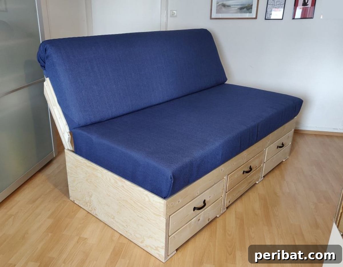 convertible sofa bed with storage