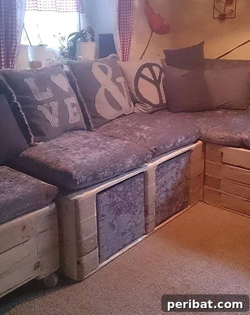 rustic design sofa made from pallets