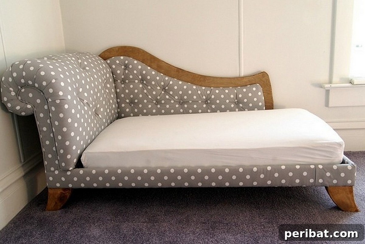 charming toddler bed and fainting couch