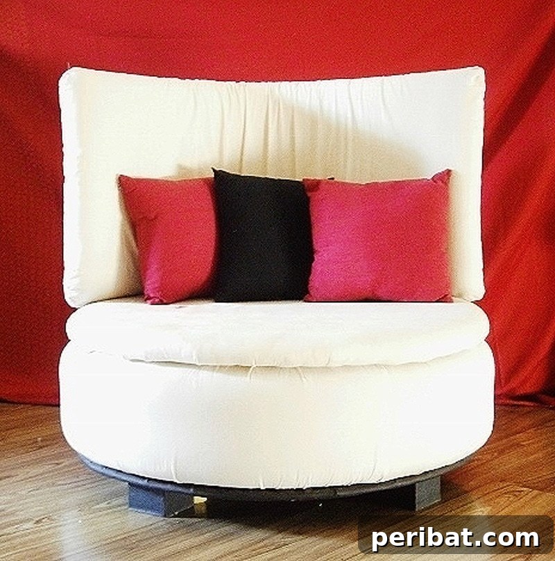 unique round sofa chair