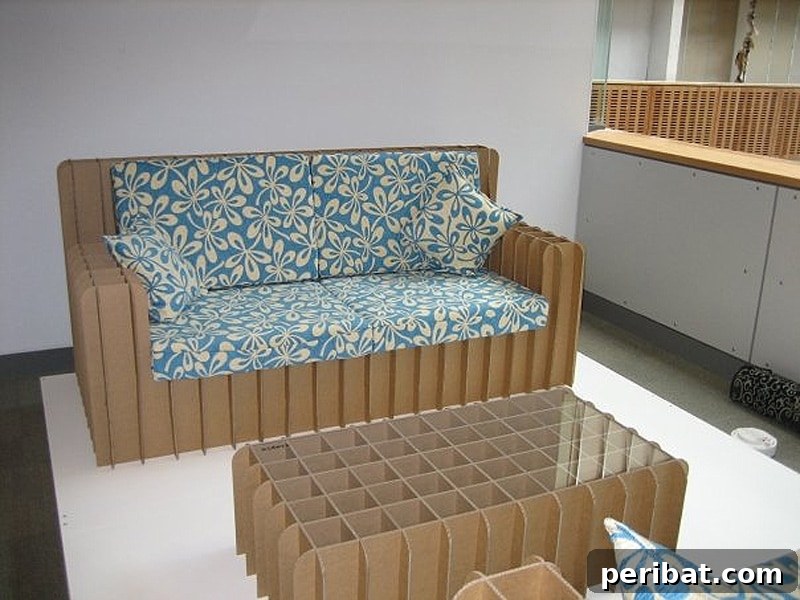 cardboard table and chairs set