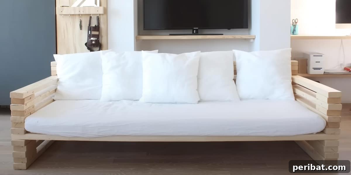 sofa incorporates shelving white