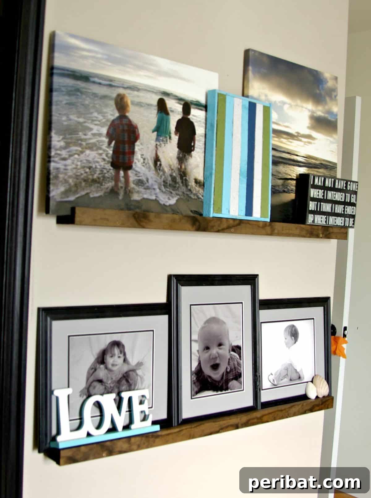 Compact DIY Picture Ledge for dynamic gallery walls