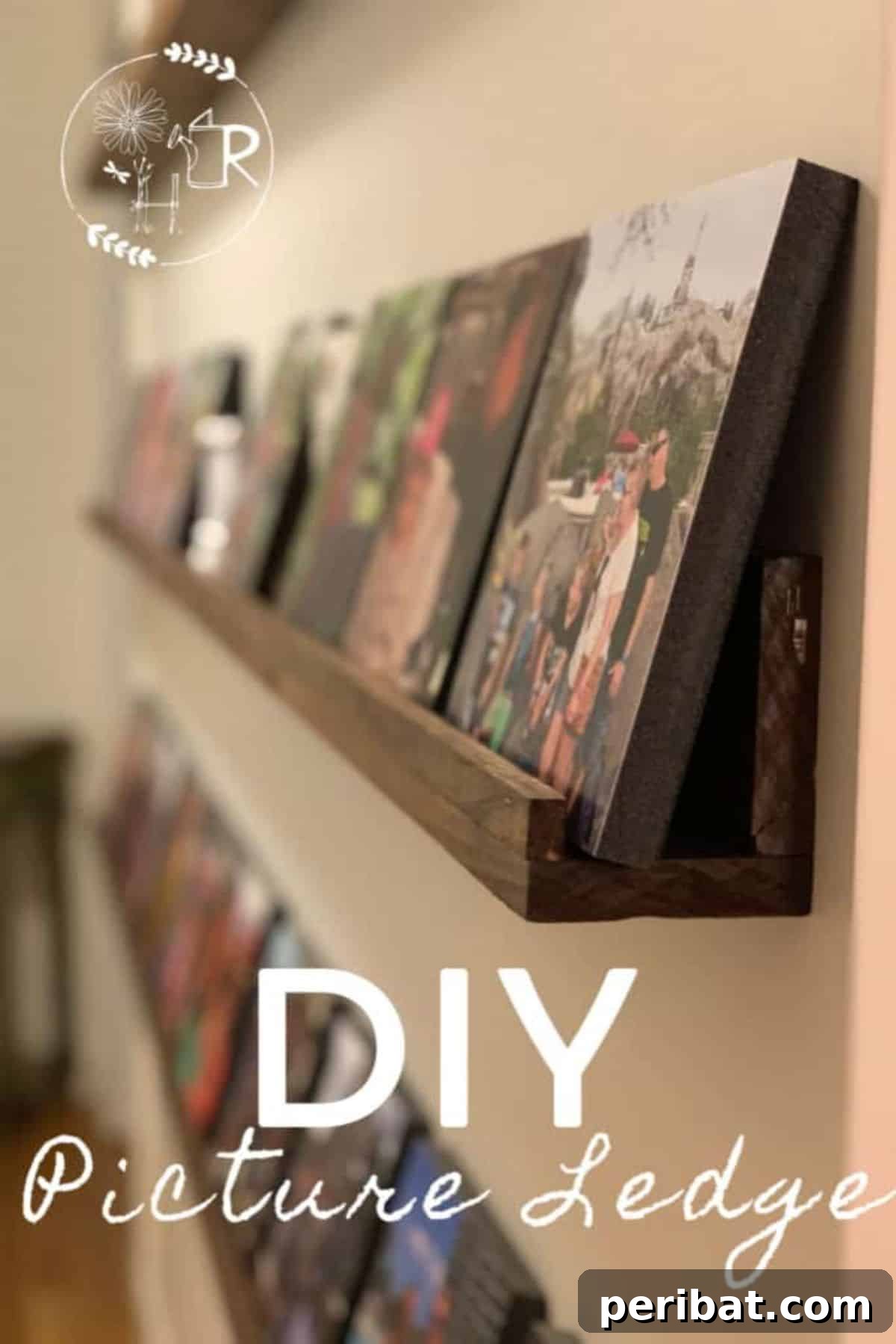 Vibrant DIY Picture Ledge for revitalizing hallways